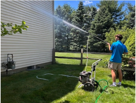 Jet Clean pressure washing in action